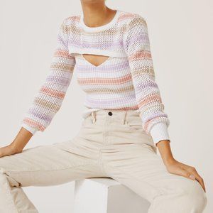 Anthropologie Striped Shrug & Tank Set NWT